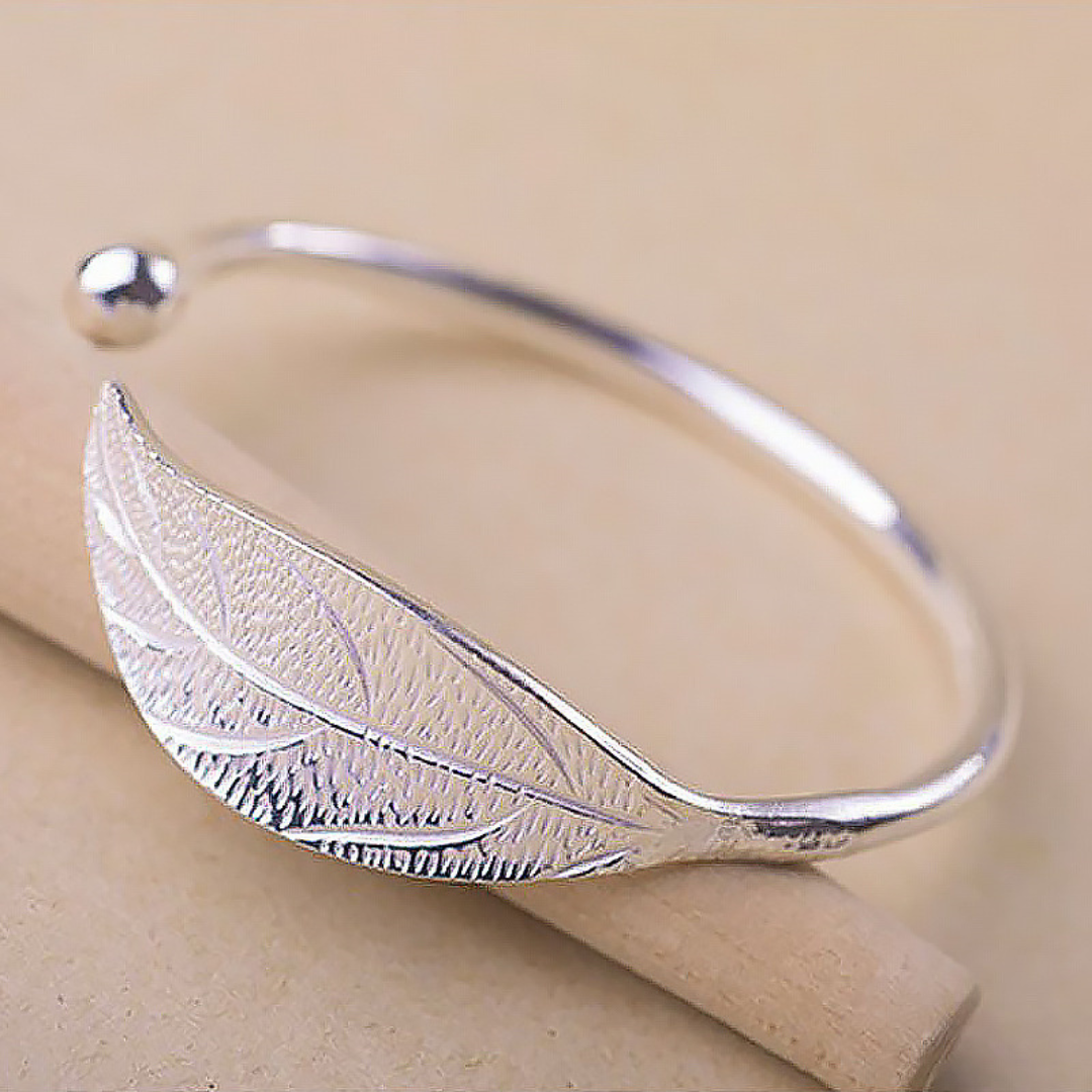 Emilie | Armband aus Silber mit Blattmotiv