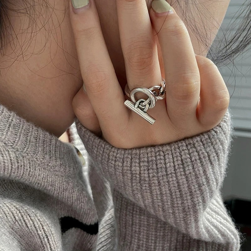 Thale | Verstellbarer Designring aus Silber