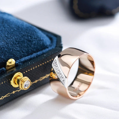 Luxuriöse Ohrringe mit 9 mm großen natürlichen Zirkonen, plattiert mit 18 Karat Roségold