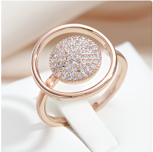 Vigdis | Verstellbarer Ring aus 18-Karat-Roségold mit Zirkonium